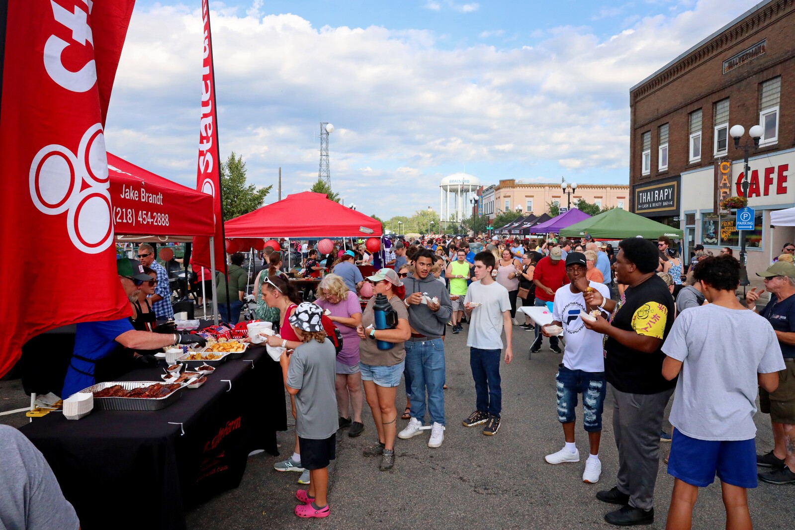 People enjoy the Cub Foods Ribfest during Brainerd Jaycees Street Fest on Saturday, July 23, 2022, in downtown Brainerd.