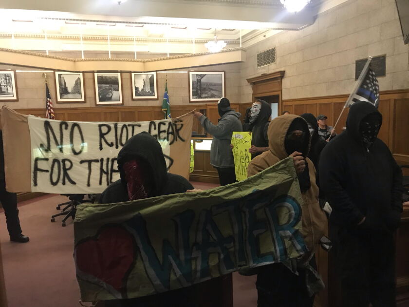 Recess Riot Protesters shut down City Council meeting, but councilors approve 'riot ...