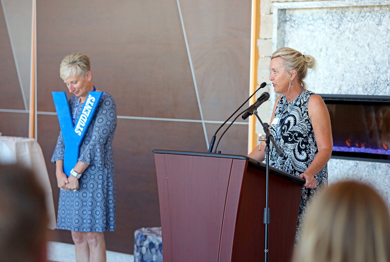 Laine Larson's retirement party at the Gichi-ziibi Center for the Arts.