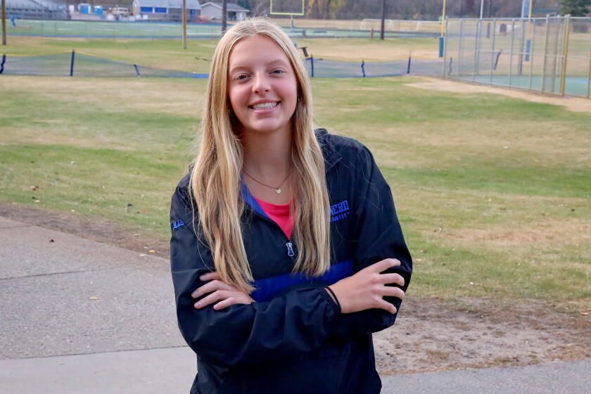 Madi Miller poses for a photo at the Brainerd High School.