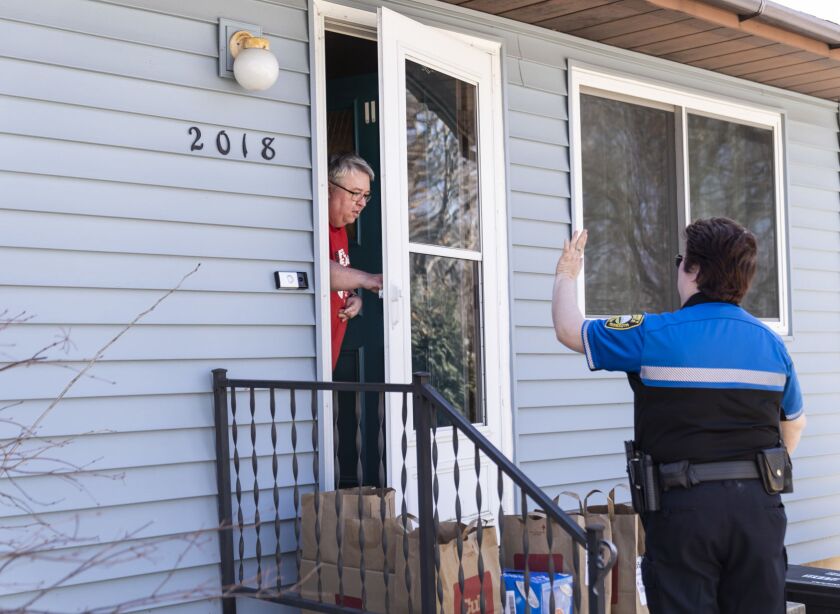 Community Service Officers deliver groceries