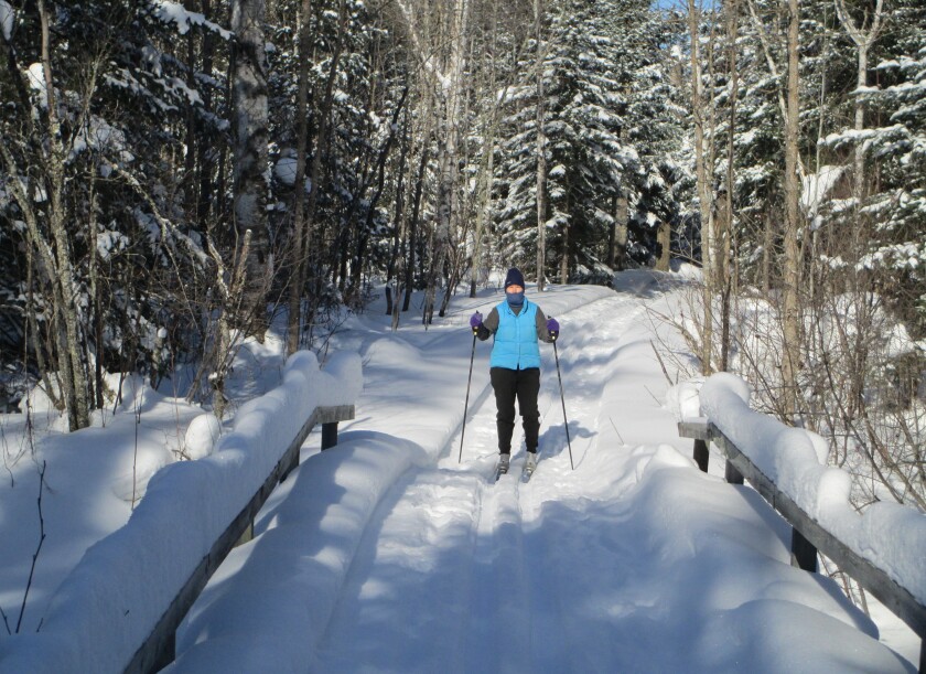 Bridge on Flathorn-Gegoka classic Nordic ski trail system