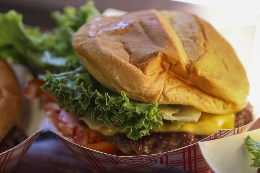Chef preparing hamburgers