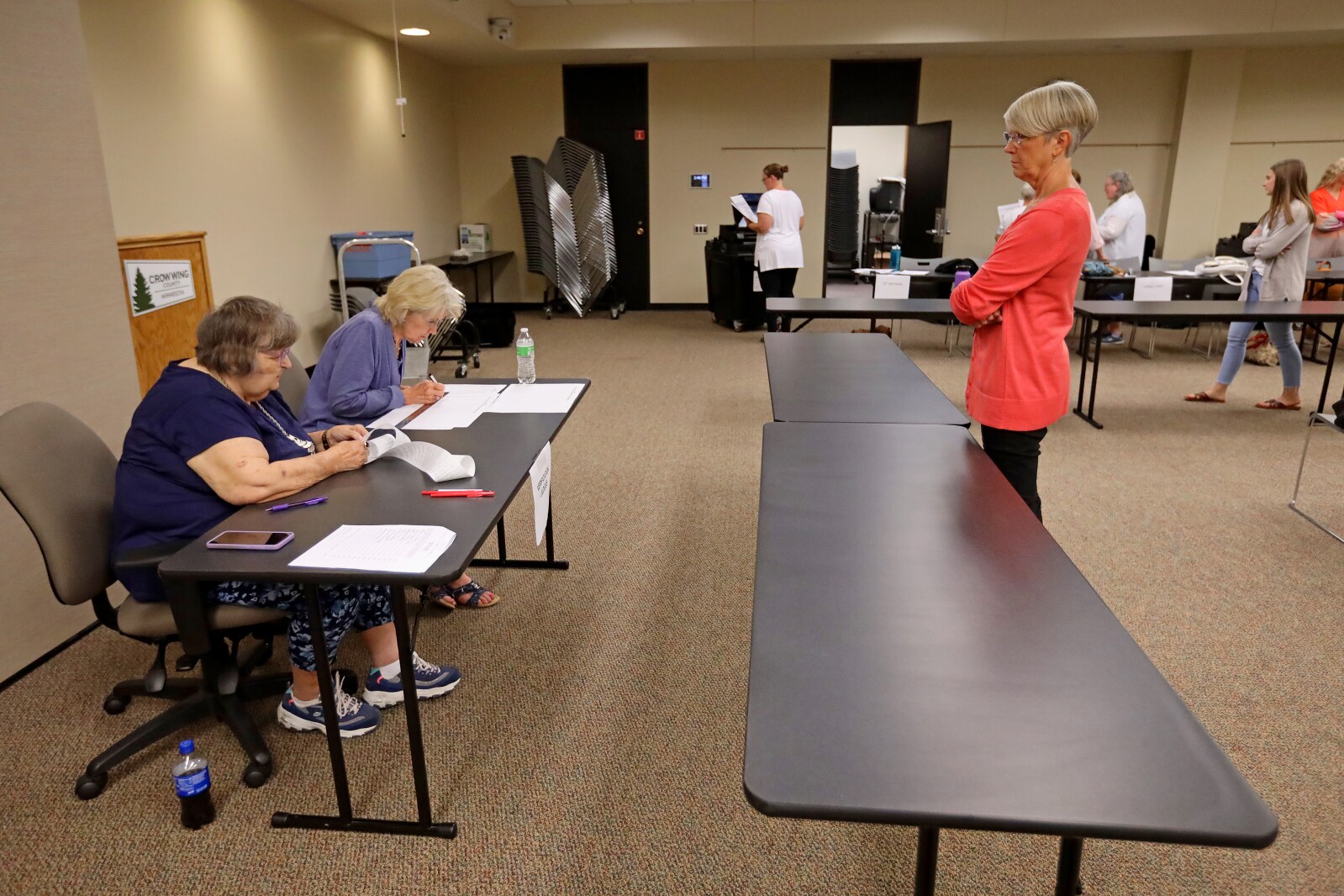 A test run of Crow Wing County's Dominion voting machines