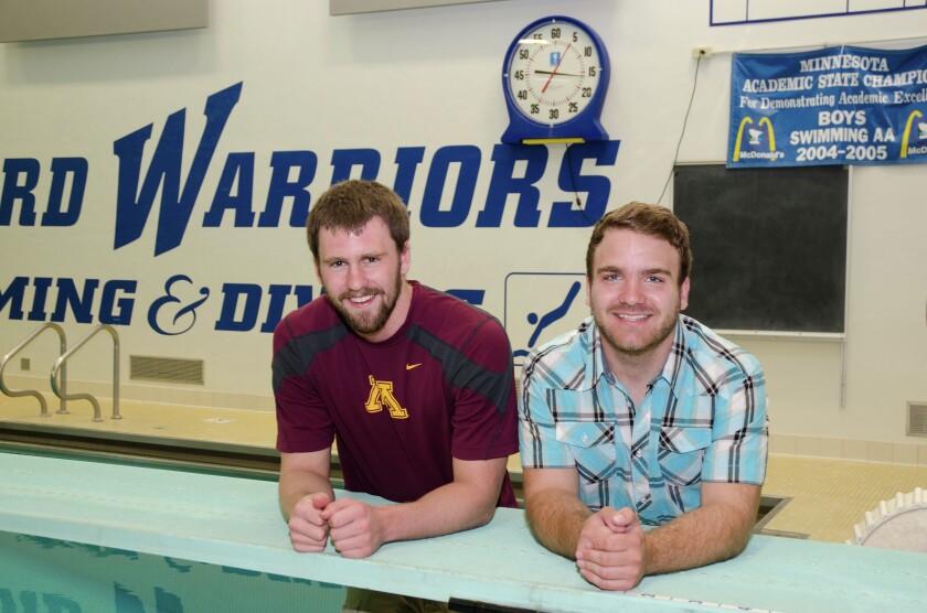 Former Brainerd High School swimmers Jared Anderson (left) and Trent Anderson are teaming up to provide a well for safe drinking water in the village of Shutia, El Salvador.