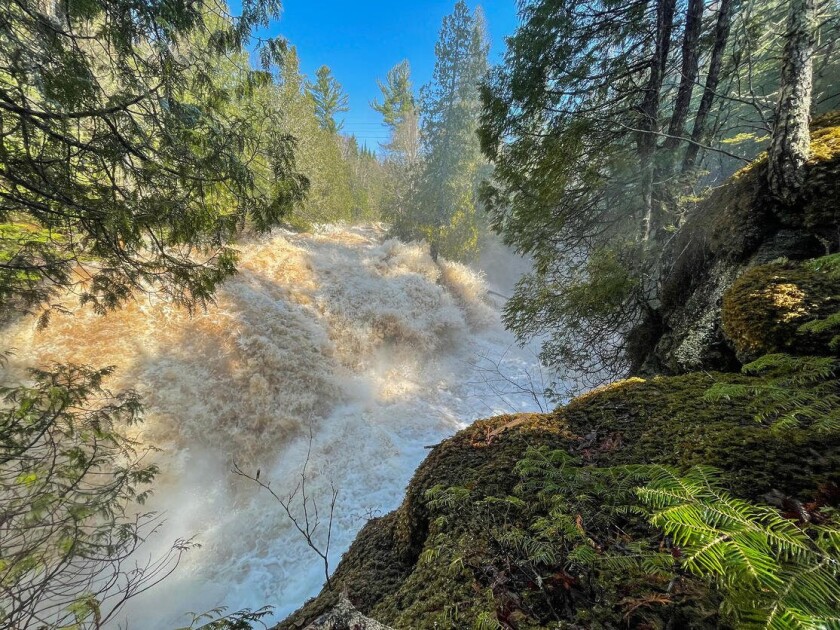 Cascade River at flood stage