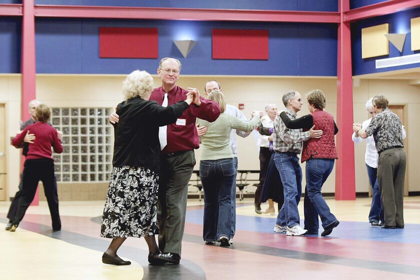 Dance enthusiasts practice