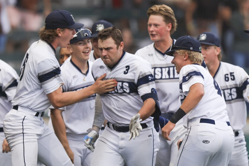 college men play baseball