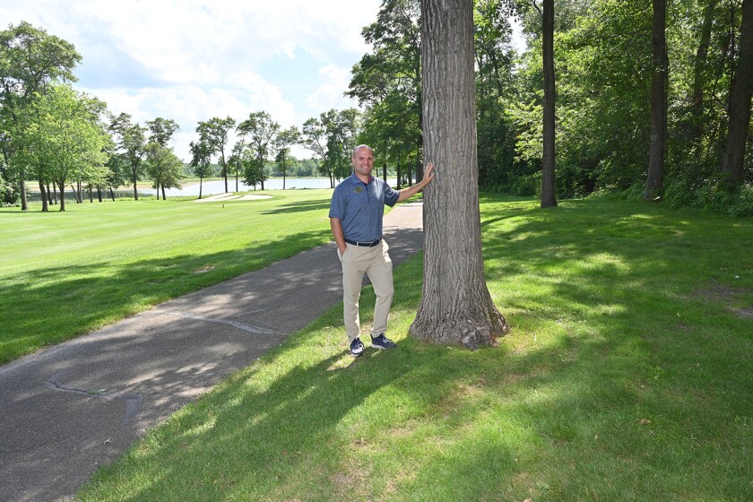 Glenn Hagberg, PGA Head Golf Professional at the Classic at Madden's, stops by a fairway at The Classic on Tuesday, July 8, 2025, in East Gull Lake.