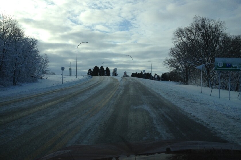 Snowy roads