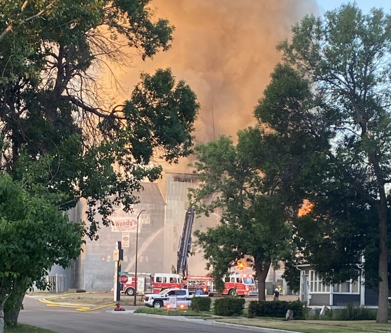 CDATA[
DICKINSON, N.D. — A western North Dakota feed and grain business was damaged by a fire early in the morning on Friday, July 10.
Dickinson City Administrator Dustin Dassinger said firefighters responded to a fire alarm at Woody’s Feed & Grain at 4:35 a.m. Friday, July 10, and quickly determined they were dealing with a large-scale structure fire, the Dickinson Press reported.
![