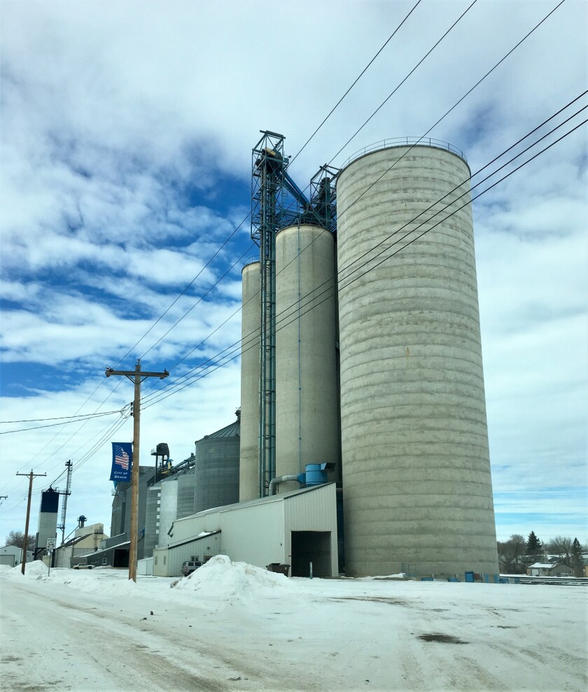 The cement elevator built in the late 1990s. (Tierny Hamlin / The Dickinson Press)