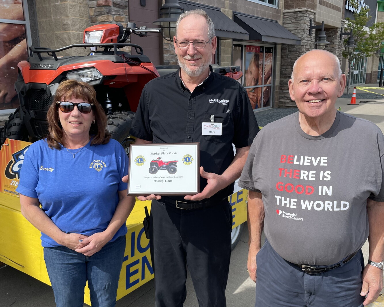 Bemidji Lions recognize local grocery stores for supporting Polaris ATV ...
