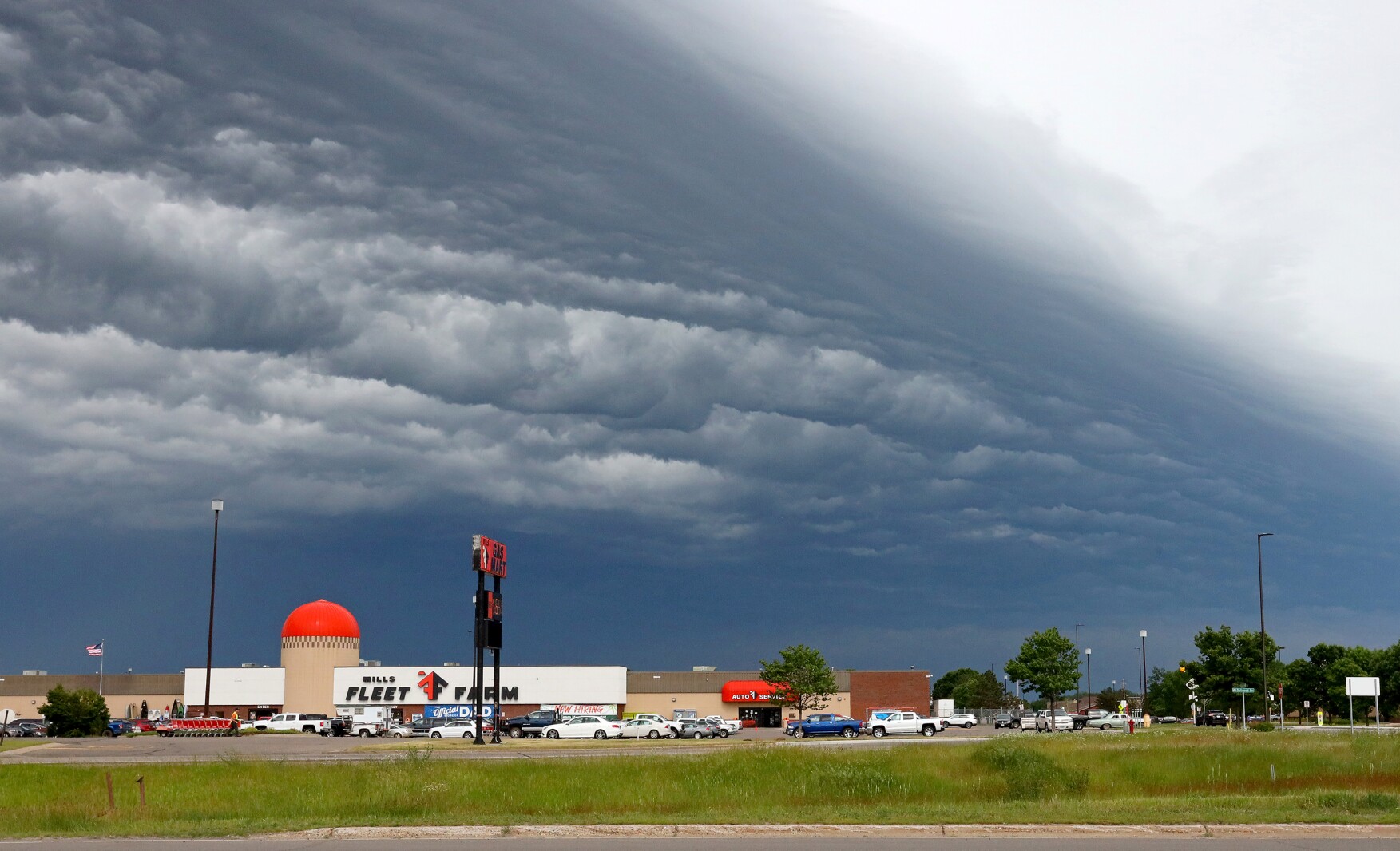 Dramatic looking storm clouds move through the area Saturday, June 18, 2022, in the Brainerd lakes area.