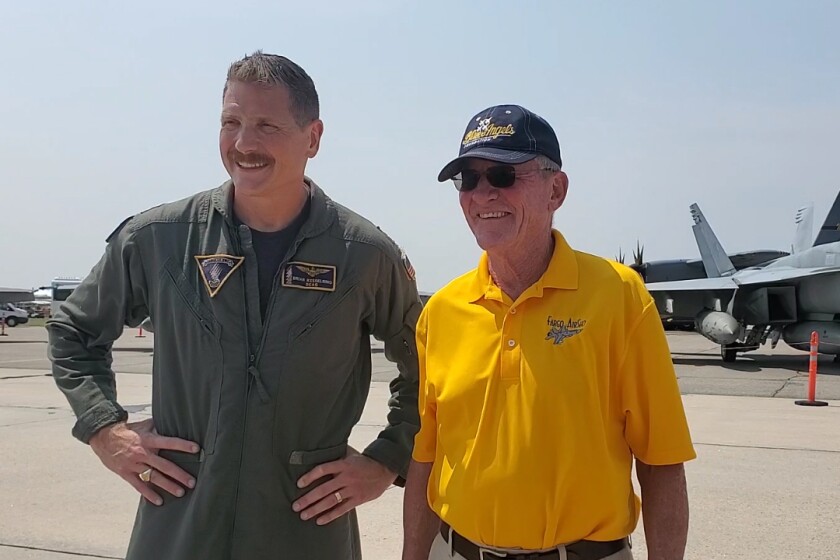 Two North Dakota legends who steered the Blue Angels are back in town ...