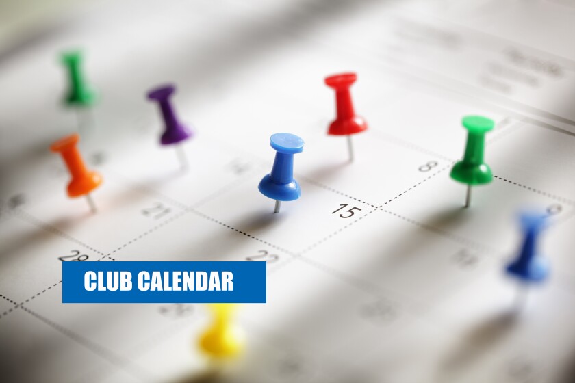 Club Meetings Set for March 14-20