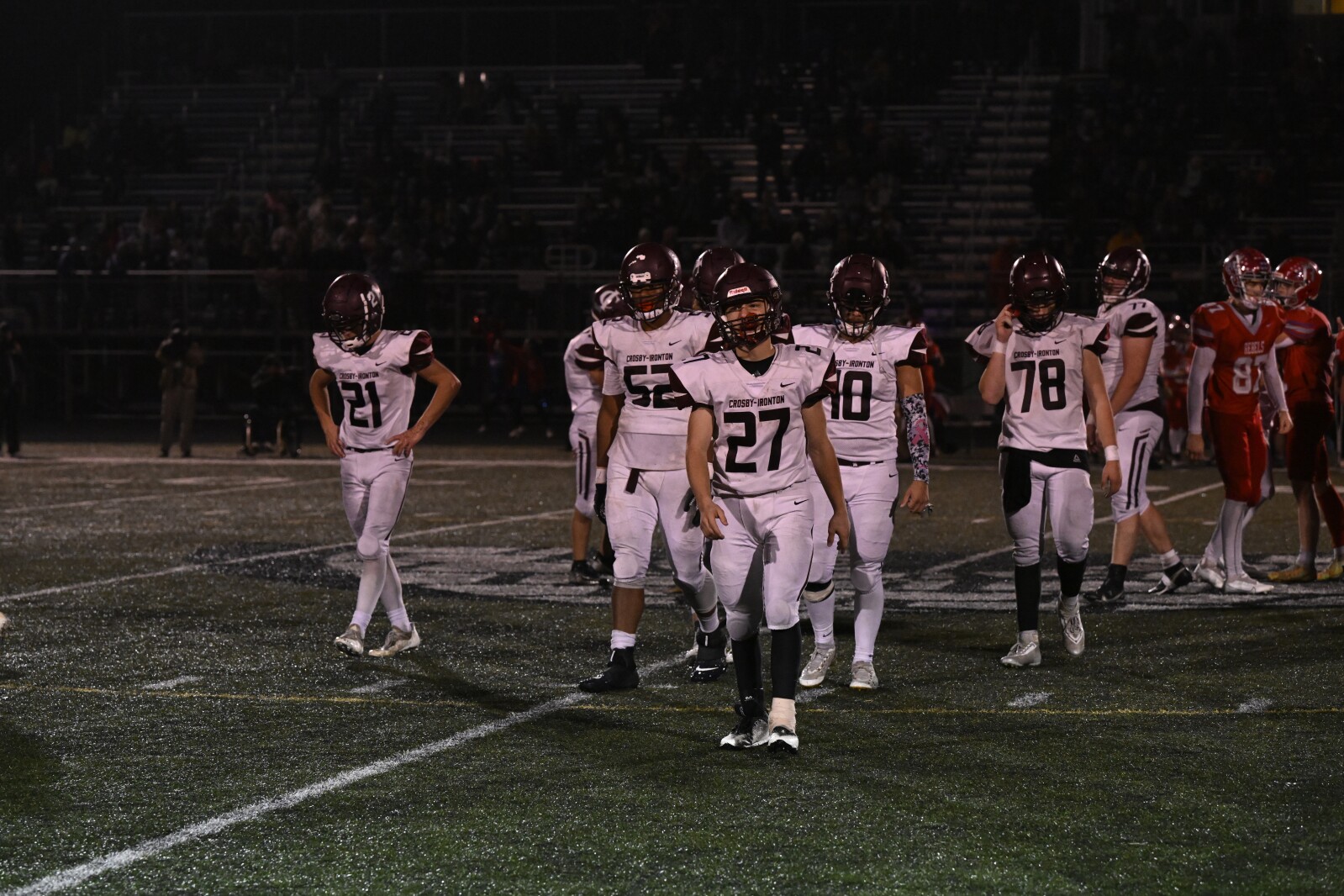 Crosby-Ironton Football vs. Moose lake Willow River and fans at the Section 7A game.