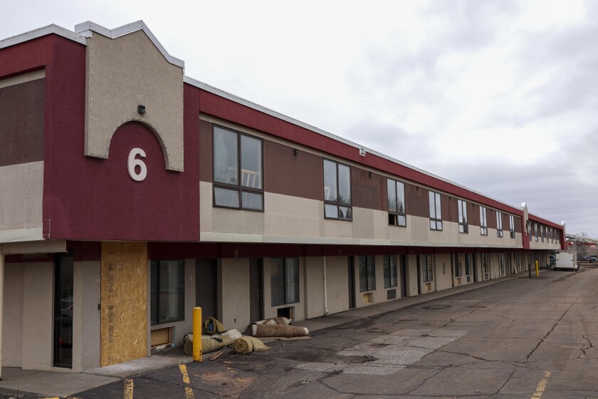 motel prepped for demolition
