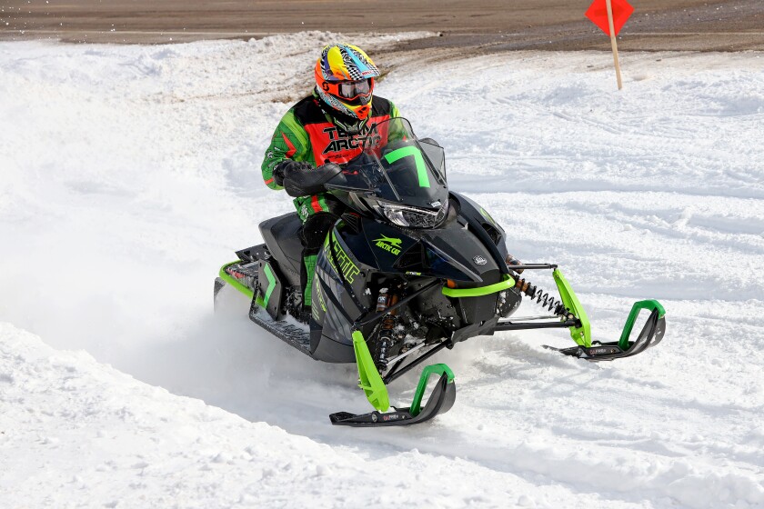Snowmobile racing.