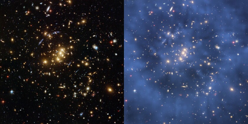 Dark vs light matter