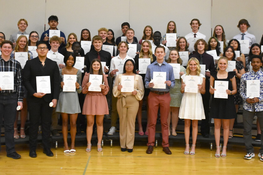 Worthington High School inducts new National Honor Society members ...