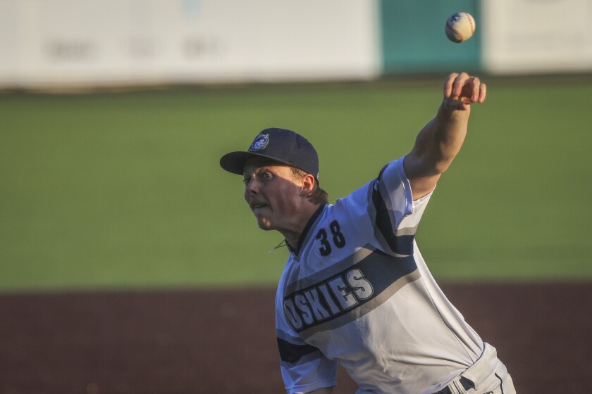 college men play baseball