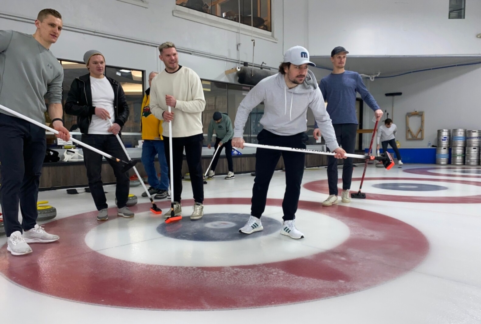 Wild get into Olympic spirit at St. Paul Curling Club - InForum  Fargo