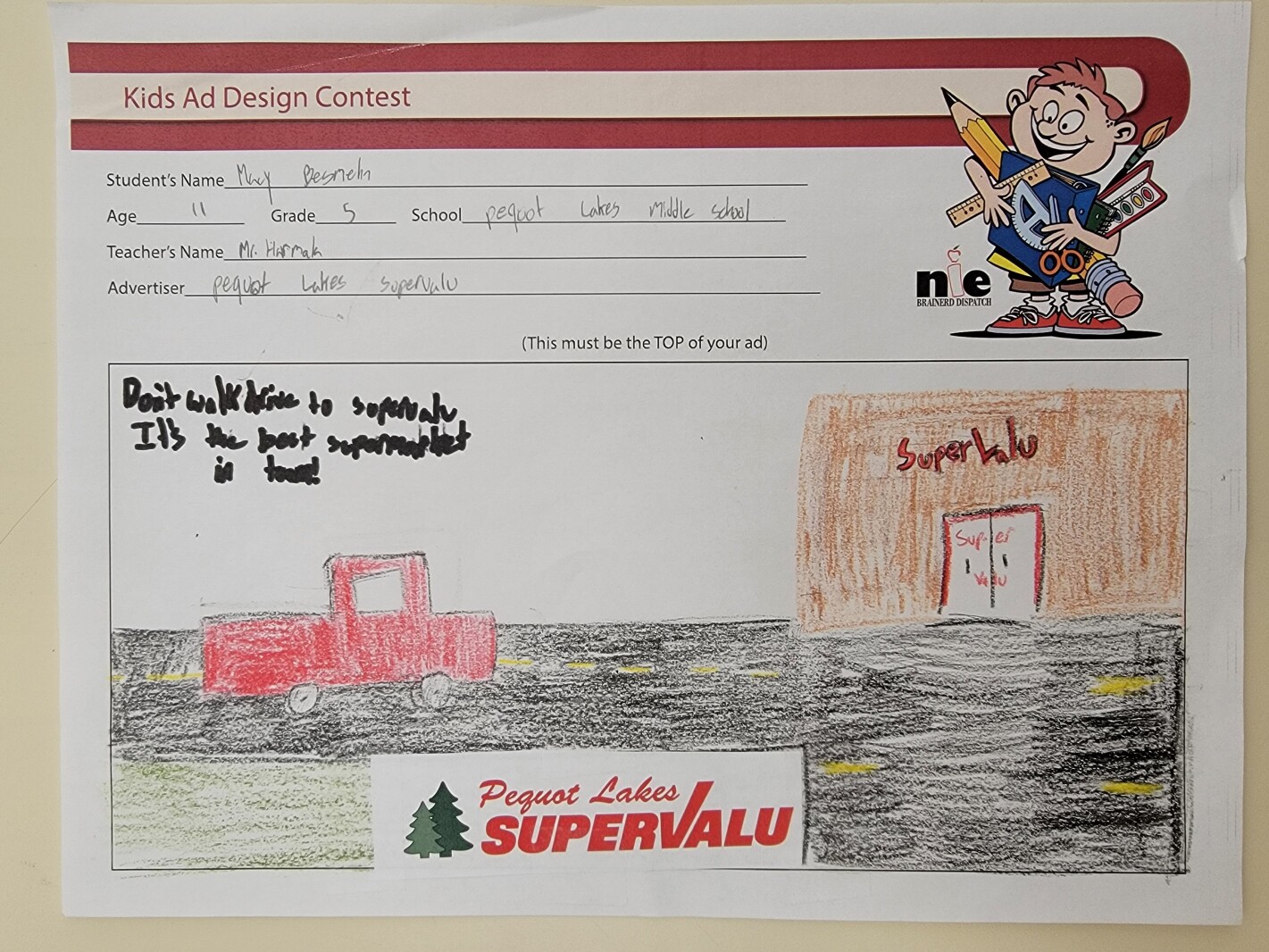 Pequot Lakes Middle School - Mr. Harmala's 5th Grade Class