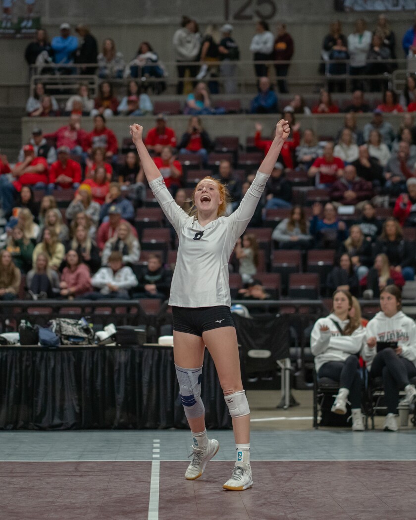 Cannon Falls vs. Caledonia Volleyball Section 1AA Section Champi