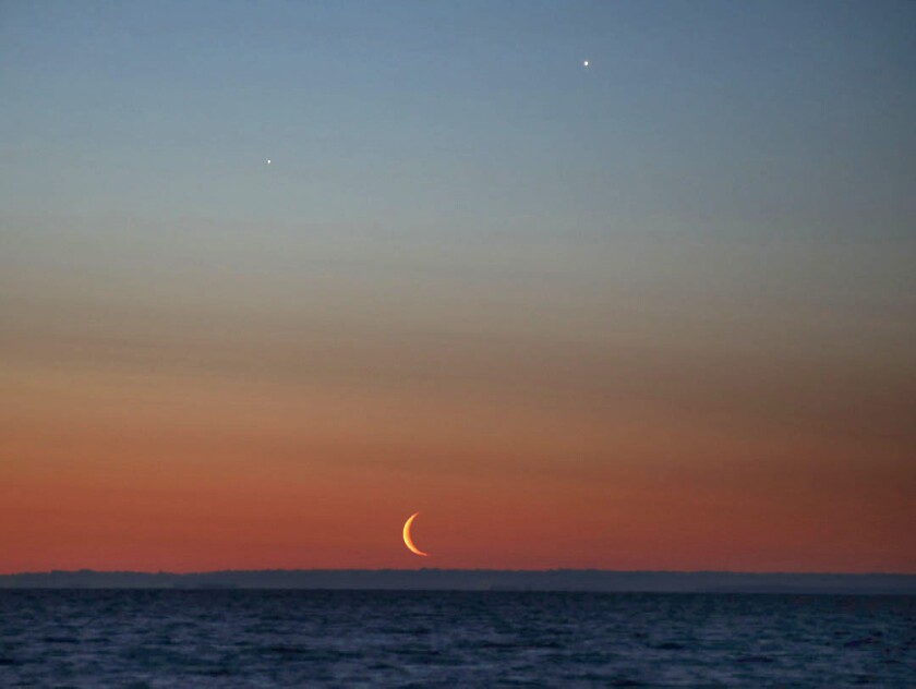 Moon planet trio