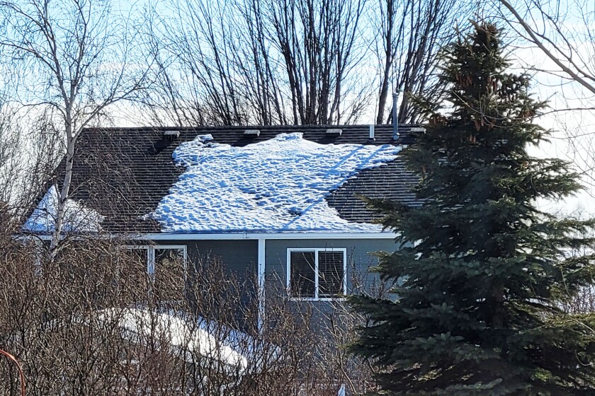 Snow on roof