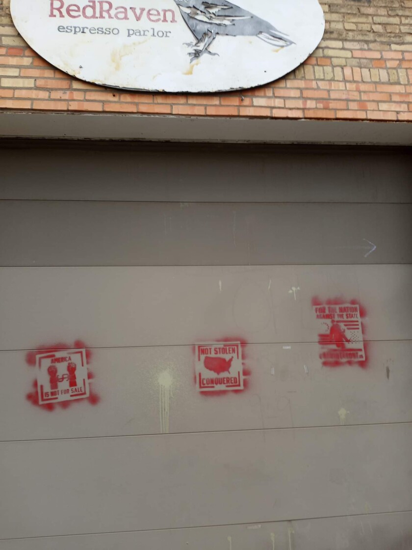 Graffiti spray painted at the Red Raven.jpg