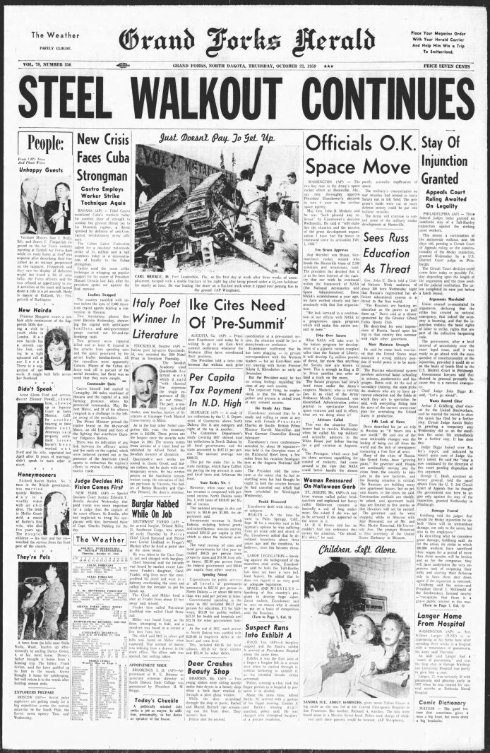 Today in History: October 22, 1959 - North Dakota Traffic Counter Thefts Pose Mystery