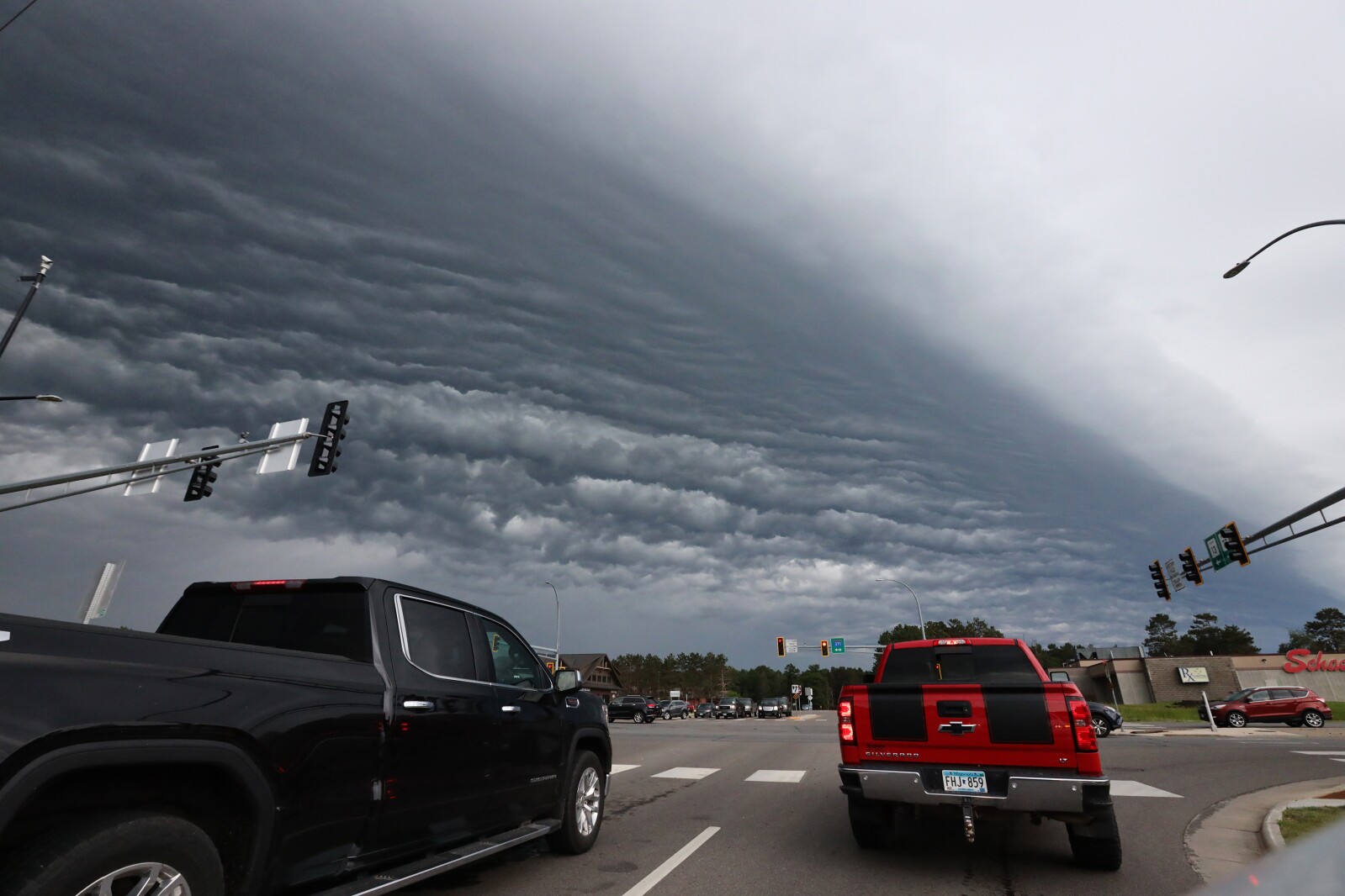 Dramatic looking storm clouds move through the area Saturday, June 18, 2022, in the Brainerd lakes area.