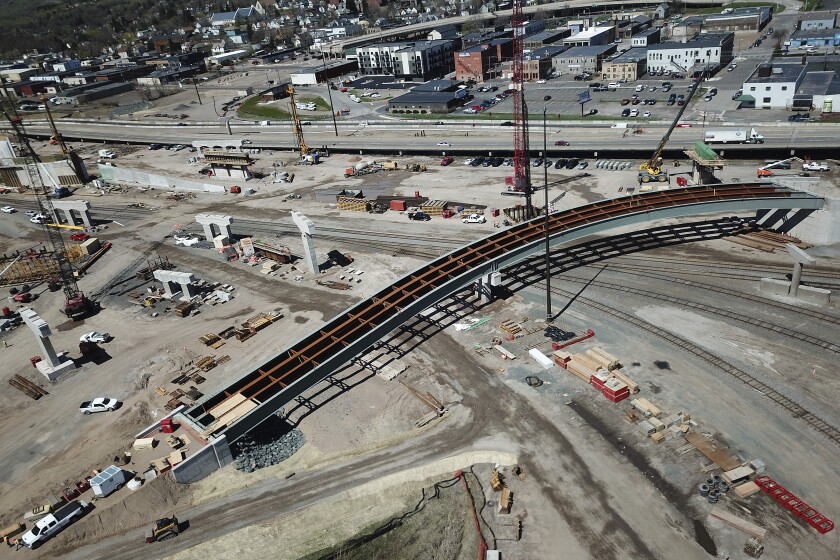 Work on the Twin Ports Interchange project.