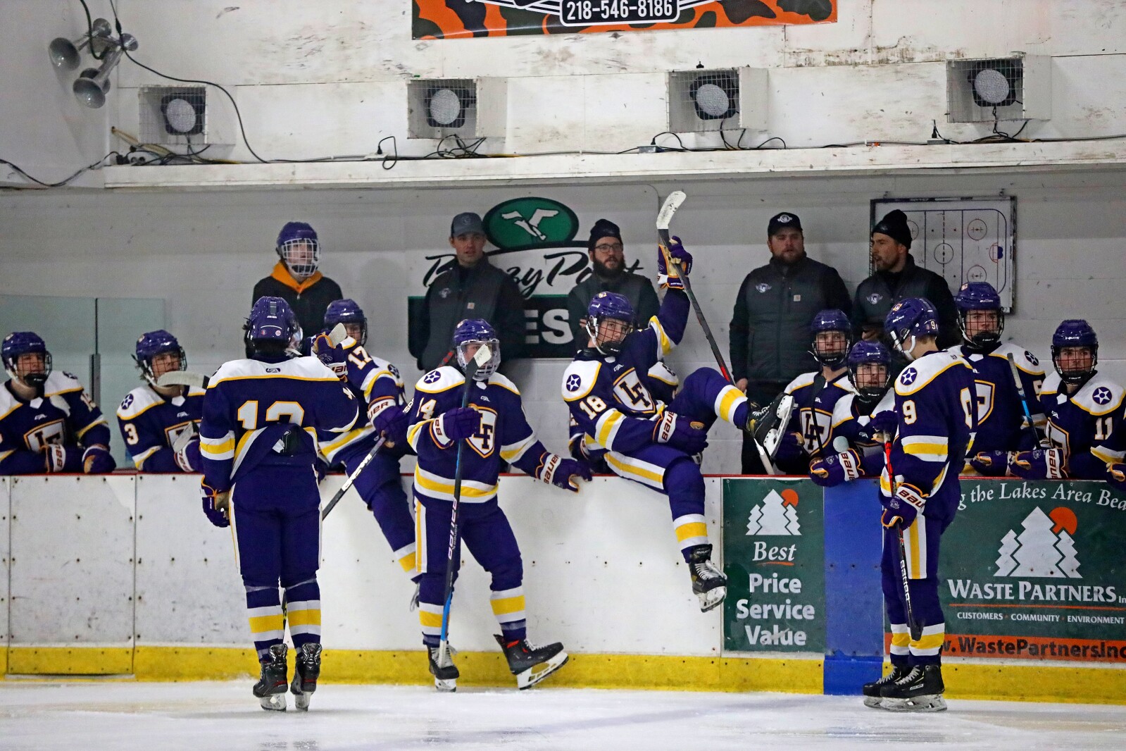 Little Falls vs Northern Lakes on Wednesday, Dec. 28, 2022, at Breezy Point Hockey Center.
