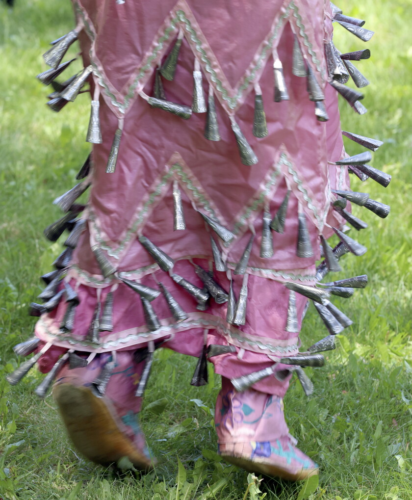 pink jingle dress I was honored to be asked by @m_nicotine_ to create a pink jingle dress!! You know we had to make it rose gold by using copper cones to finish! I am so
