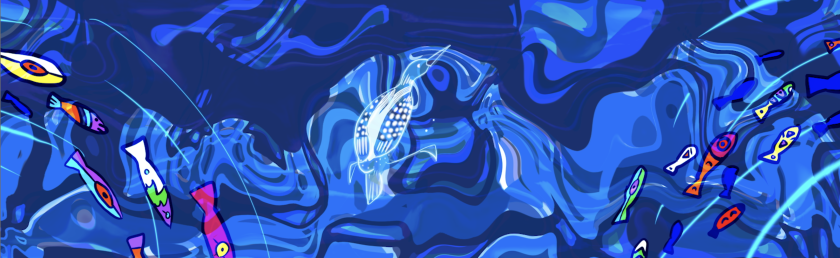 A still of an animated film featuring a loon in the middle.