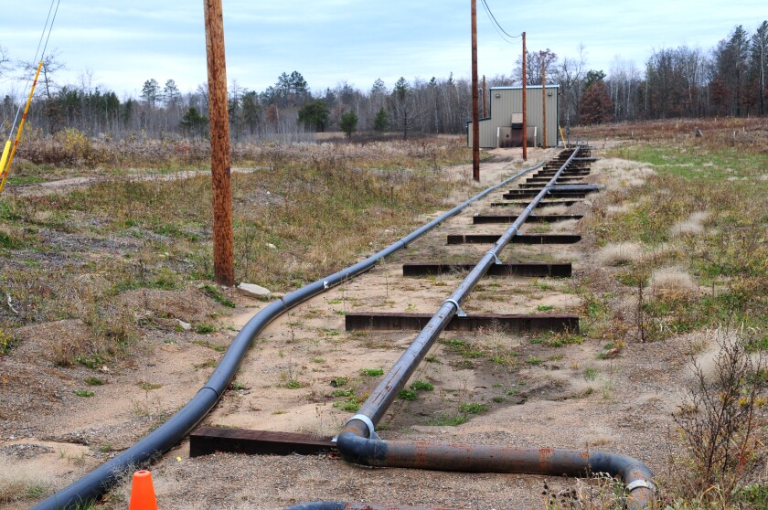 A file photo from 2011 shows an above-ground installation at the site of a large manganese deposit near Emily. Steve Kohls / Brainerd Dispatch