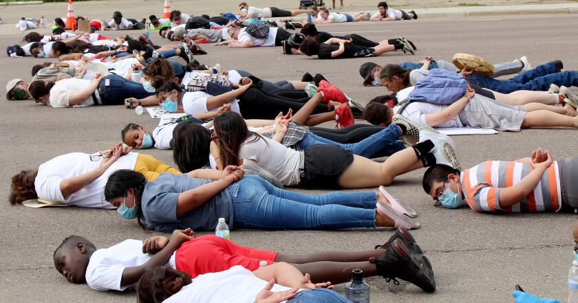 George Floyd protest on ground 1