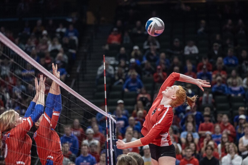 Cannon Falls, Pequot Lakes Class AA Championship volleyball