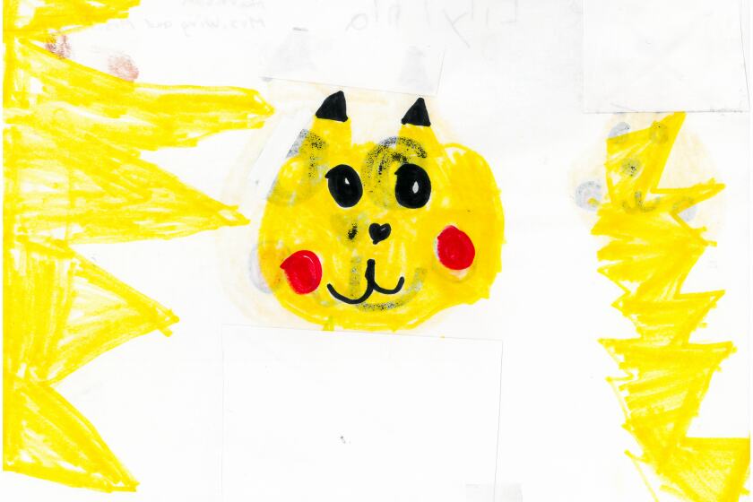 Drawing of a yellow animal.
