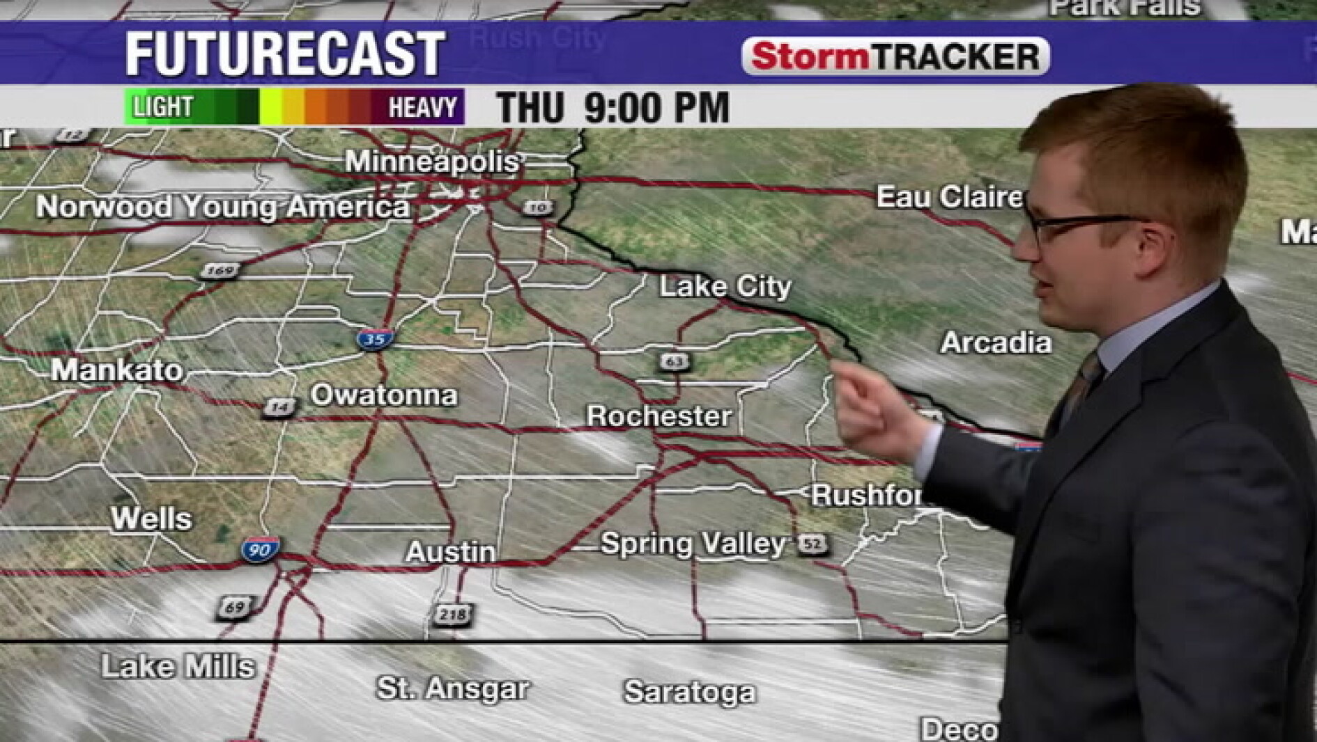 Tracking a south breeze with sunshine today