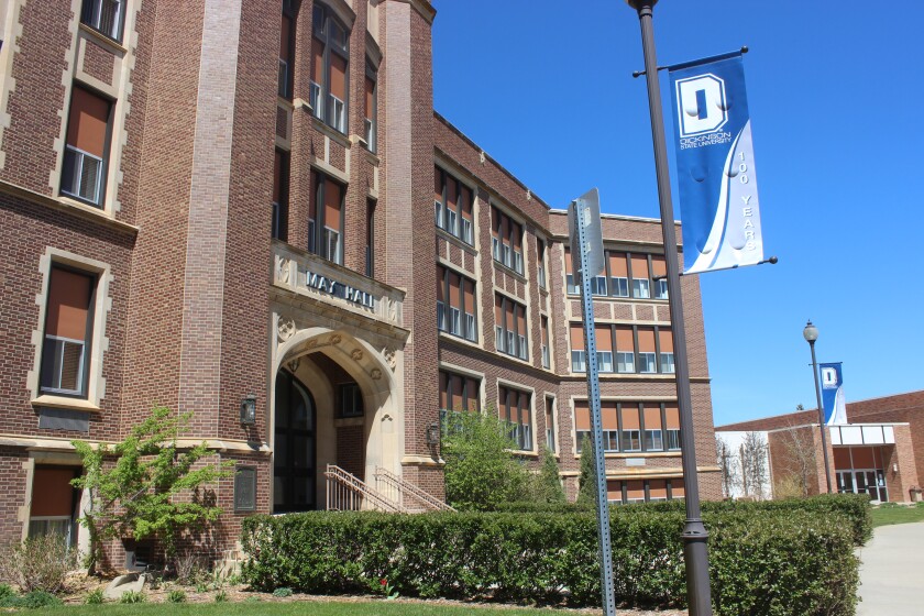 May Hall on the Dickinson State University campus. (Dickinson Press file photo)