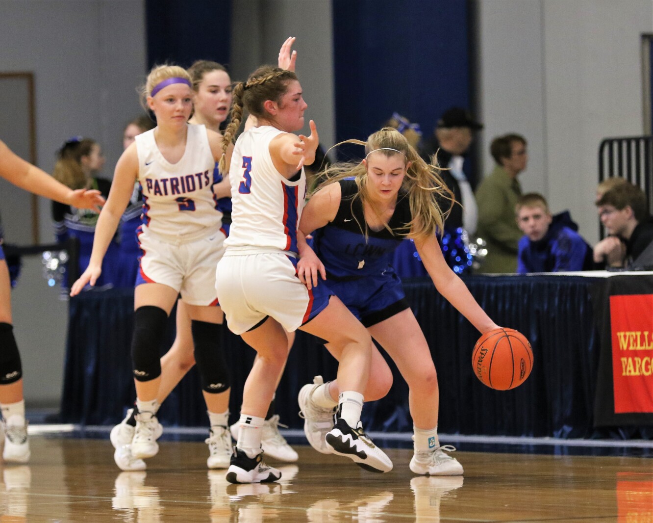Pequot Lakes Patriots girls basketball during the Class 2A State Tournament.