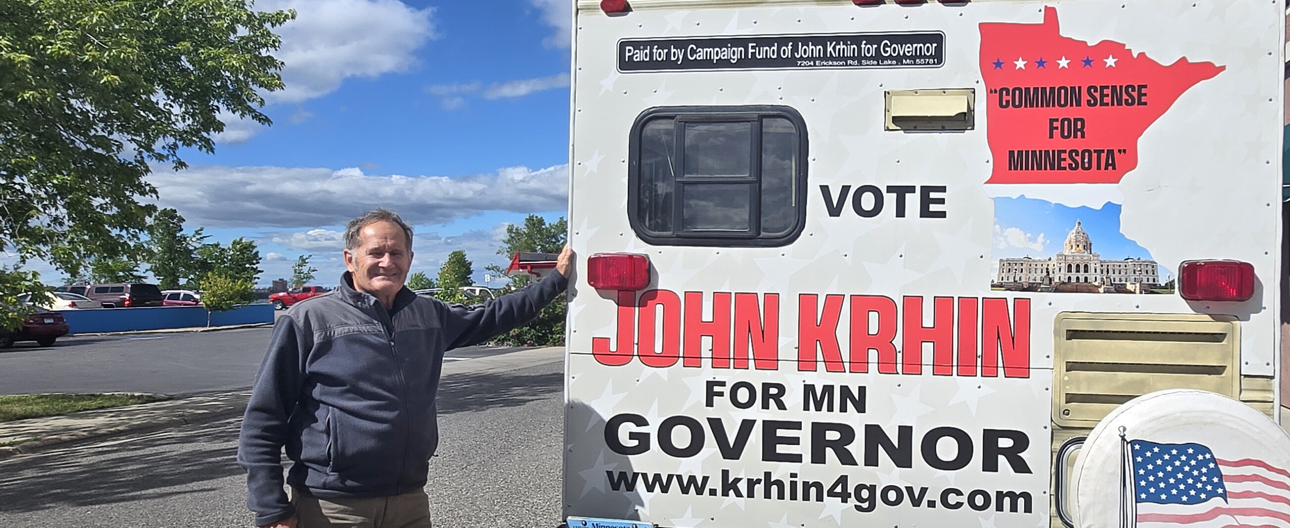 GOP Governor hopeful John Krhin visits Bemidji, connects with local churches