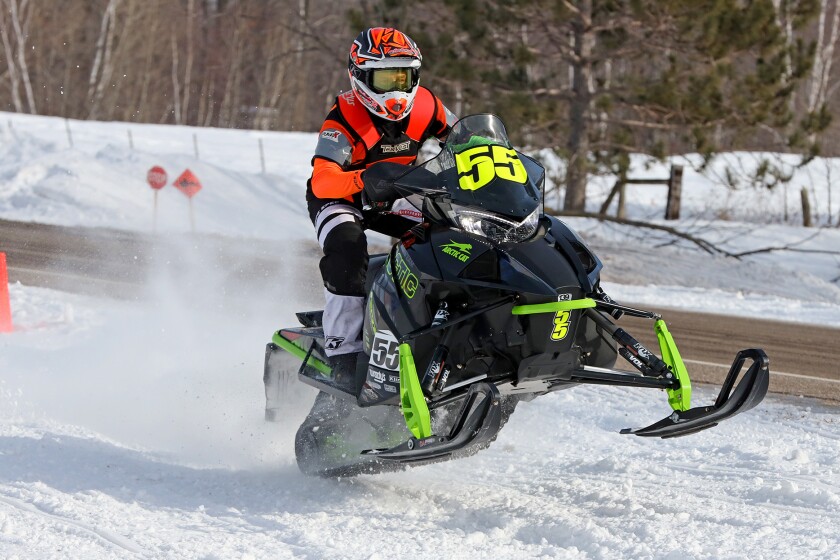 Snowmobile racing.