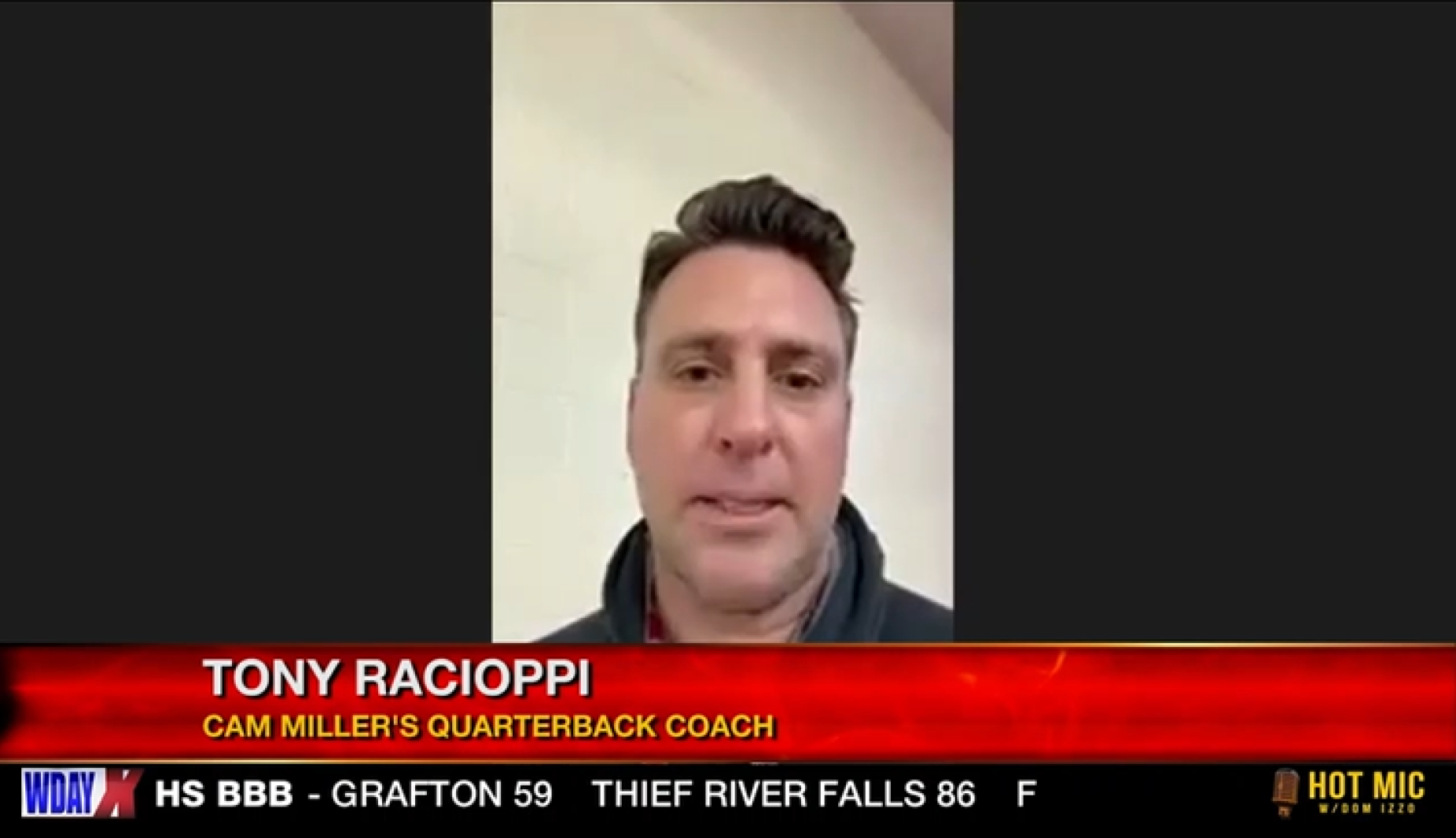 Marco Racioppi Hot Mic Interview: QB coach Tony Racioppi on Cam Miller's NFL prospects ...