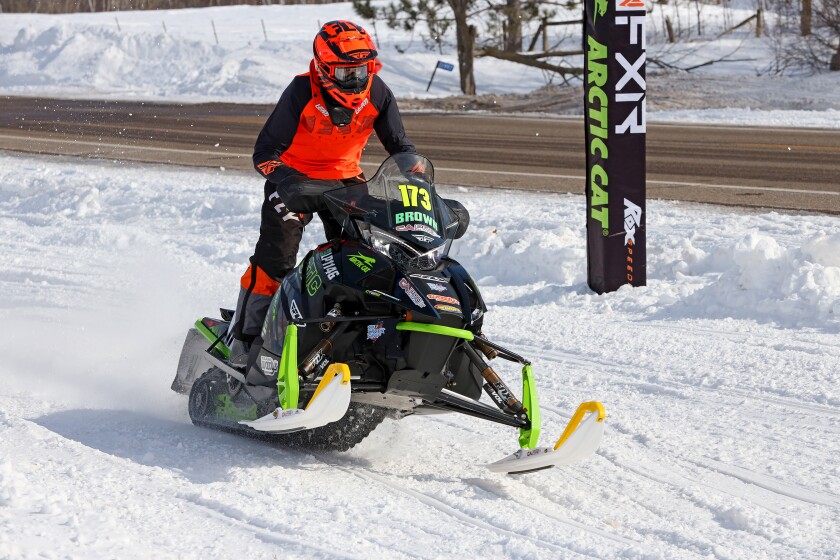 Snowmobile racing.