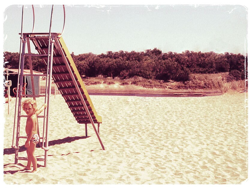 Vintage playground at the beach